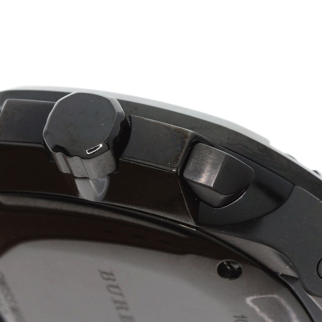BURBERRY Watches Quartz BBY1103 Stainless Steel, Leather black Chronograph black dial mens Used Authentic