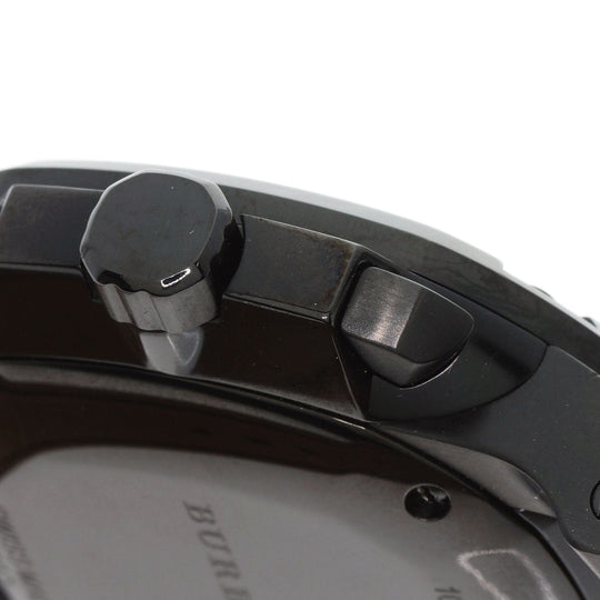 BURBERRY Watches Quartz BBY1103 Stainless Steel, Leather black Chronograph black dial mens Used Authentic