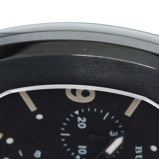 BURBERRY Watches Quartz BBY1103 Stainless Steel, Leather black Chronograph black dial mens Used Authentic