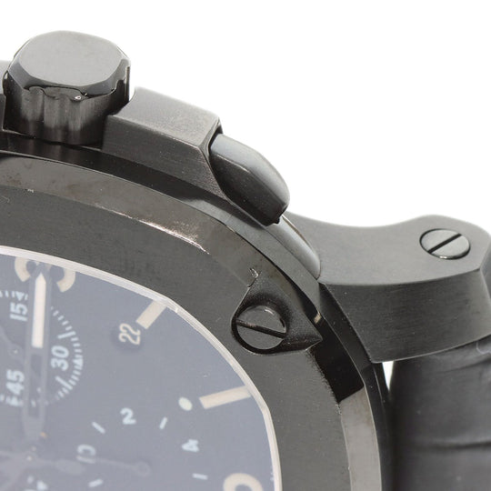 BURBERRY Watches Quartz BBY1103 Stainless Steel, Leather black Chronograph black dial mens Used Authentic