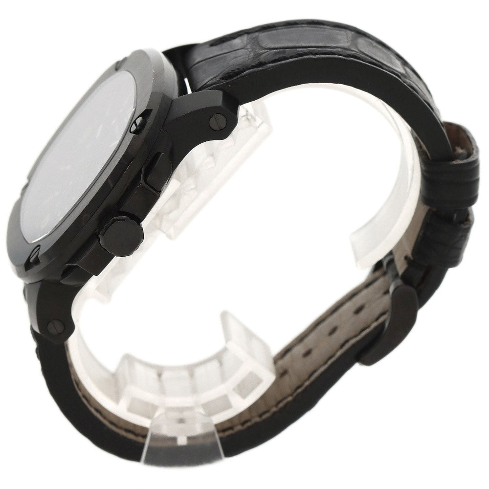 BURBERRY Watches Quartz BBY1103 Stainless Steel, Leather black Chronograph black dial mens Used Authentic