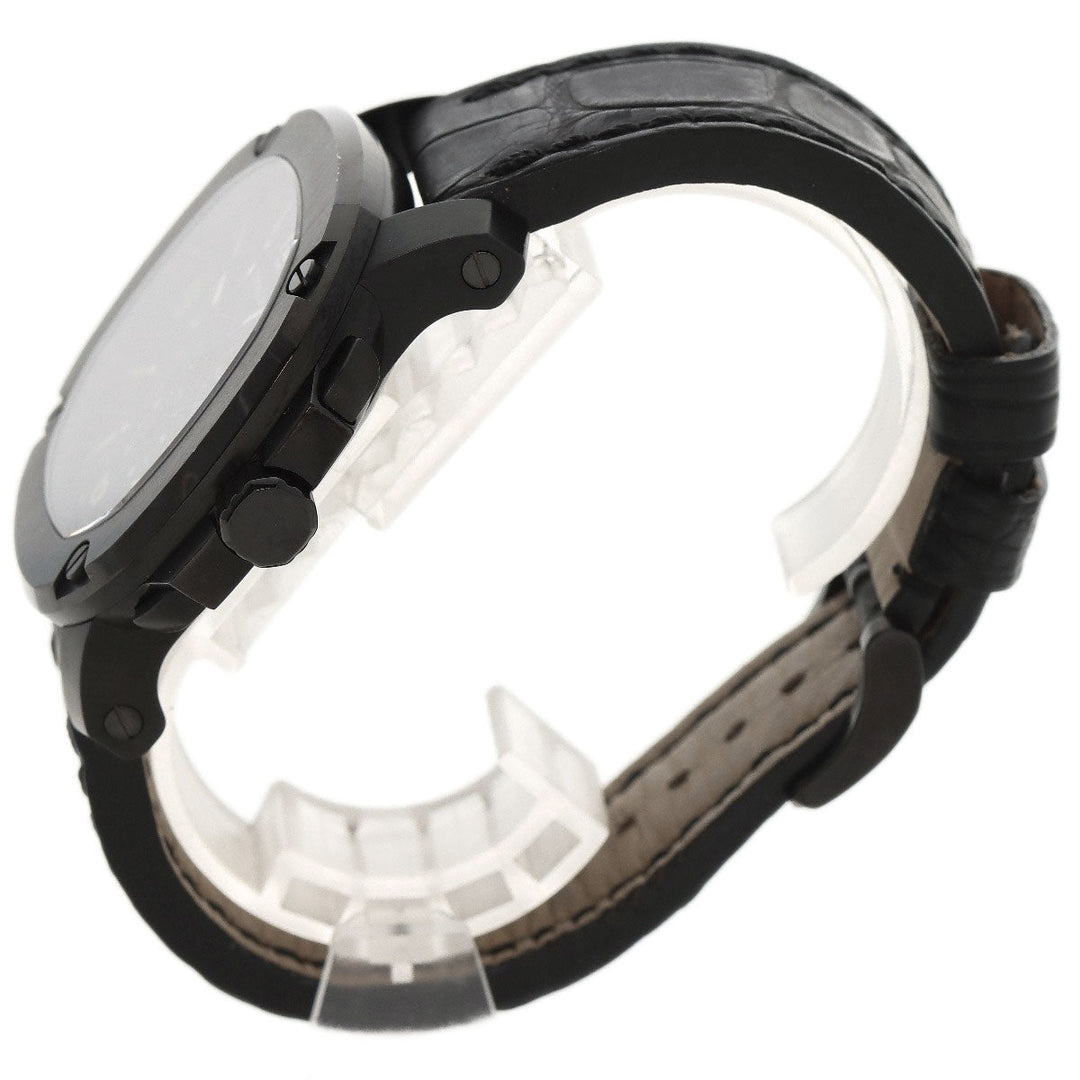 BURBERRY Watches Quartz BBY1103 Stainless Steel, Leather black Chronograph black dial mens Used Authentic
