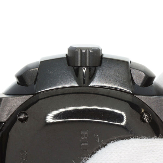 BURBERRY Watches Quartz BBY1103 Stainless Steel, Leather black Chronograph black dial mens Used Authentic