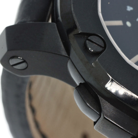 BURBERRY Watches Quartz BBY1103 Stainless Steel, Leather black Chronograph black dial mens Used Authentic