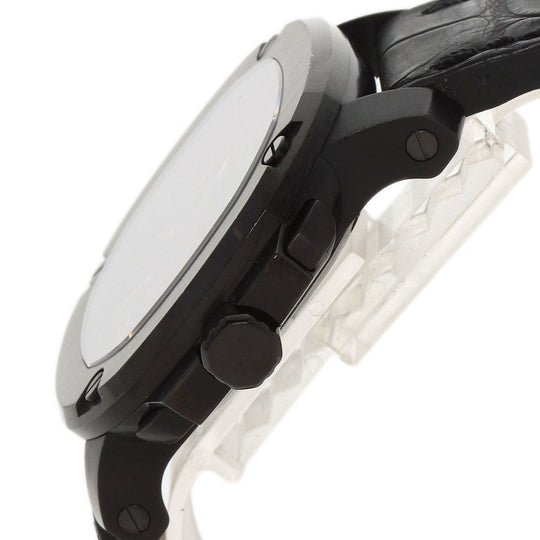 BURBERRY Watches Quartz BBY1103 Stainless Steel, Leather black Chronograph black dial mens Used Authentic