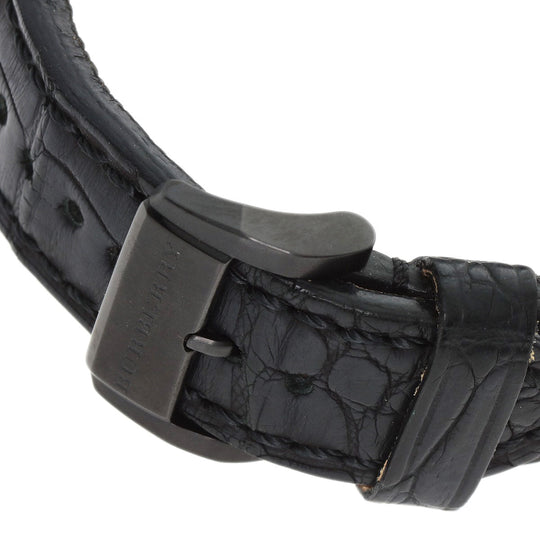 BURBERRY Watches Quartz BBY1103 Stainless Steel, Leather black Chronograph black dial mens Used Authentic