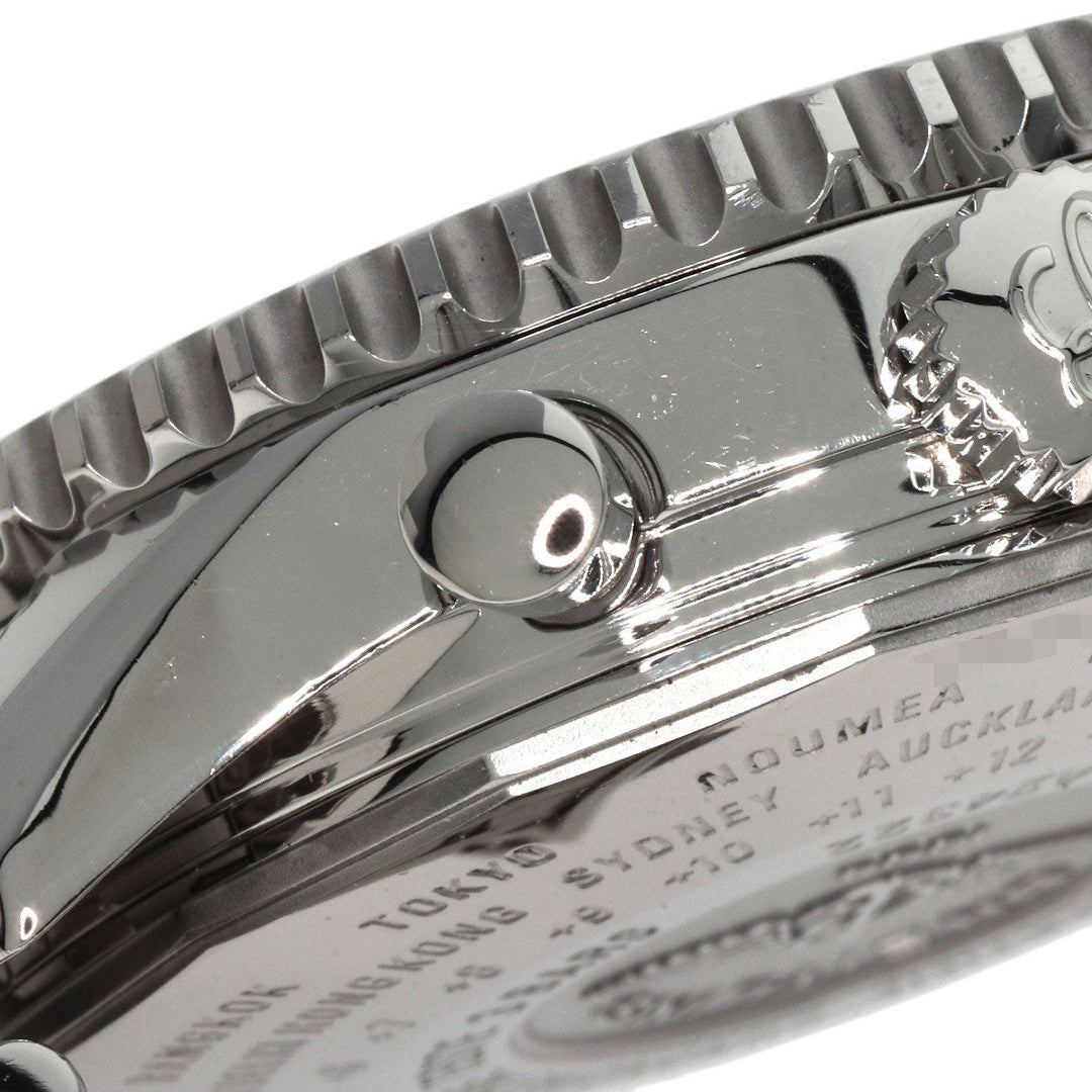 BREITLING Watches Mechanical Automatic A24322 Stainless Steel , Stainless Steel Silver Navitimer World black dial mens Used Authentic