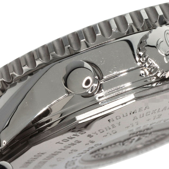 BREITLING Watches Mechanical Automatic A24322 Stainless Steel , Stainless Steel Silver Navitimer World black dial mens Used Authentic