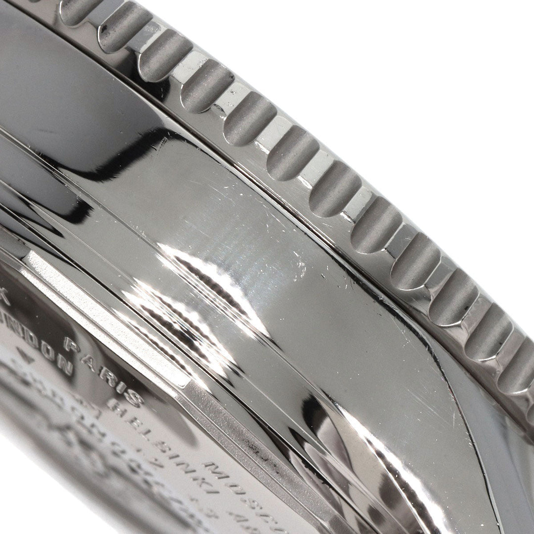 BREITLING Watches Mechanical Automatic A24322 Stainless Steel , Stainless Steel Silver Navitimer World black dial mens Used Authentic