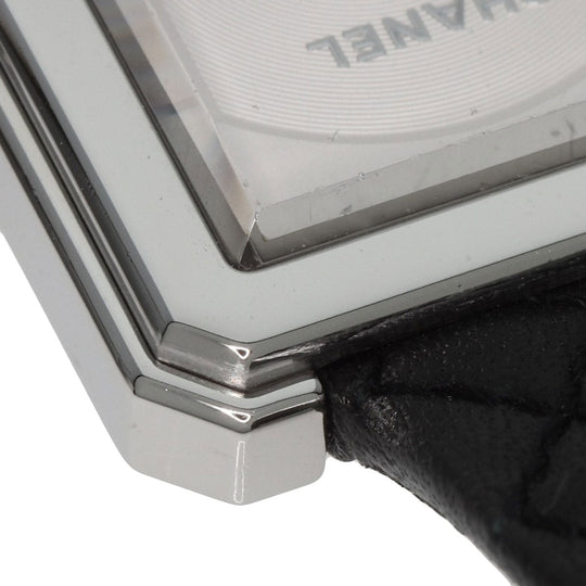 CHANEL Watches Quartz H6401 Stainless Steel, Leather Silver boyfriend small model Silver dial Women Used Authentic