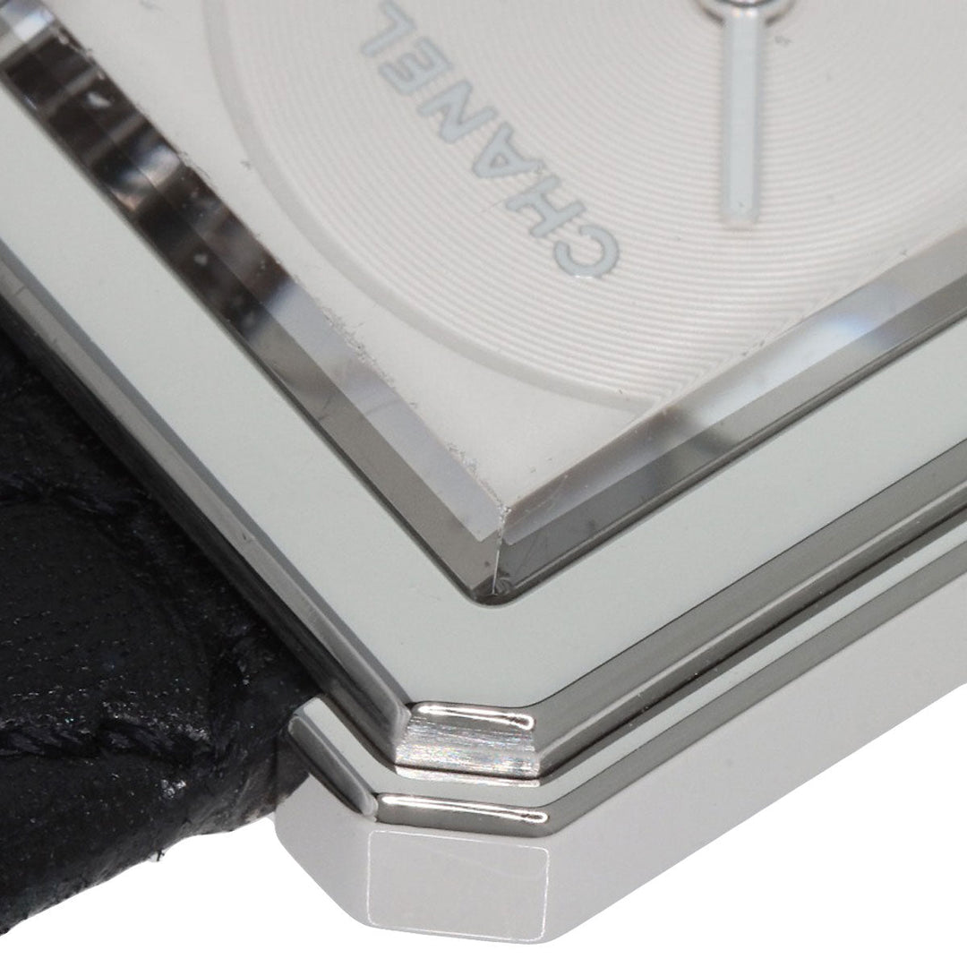 CHANEL Watches Quartz H6401 Stainless Steel, Leather Silver boyfriend small model Silver dial Women Used Authentic