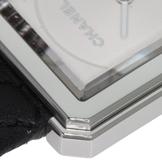 CHANEL Watches Quartz H6401 Stainless Steel, Leather Silver boyfriend small model Silver dial Women Used Authentic