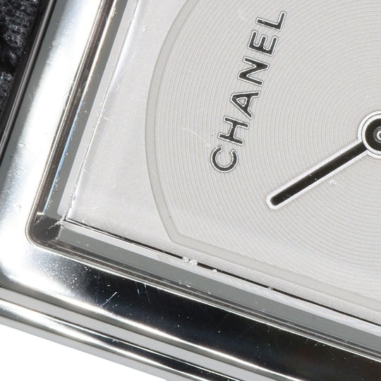 CHANEL Watches Quartz H6401 Stainless Steel, Leather Silver boyfriend small model Silver dial Women Used Authentic