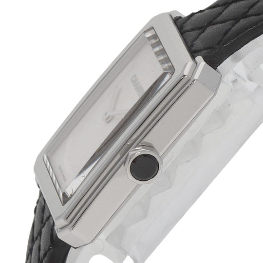 CHANEL Watches Quartz H6401 Stainless Steel, Leather Silver boyfriend small model Silver dial Women Used Authentic