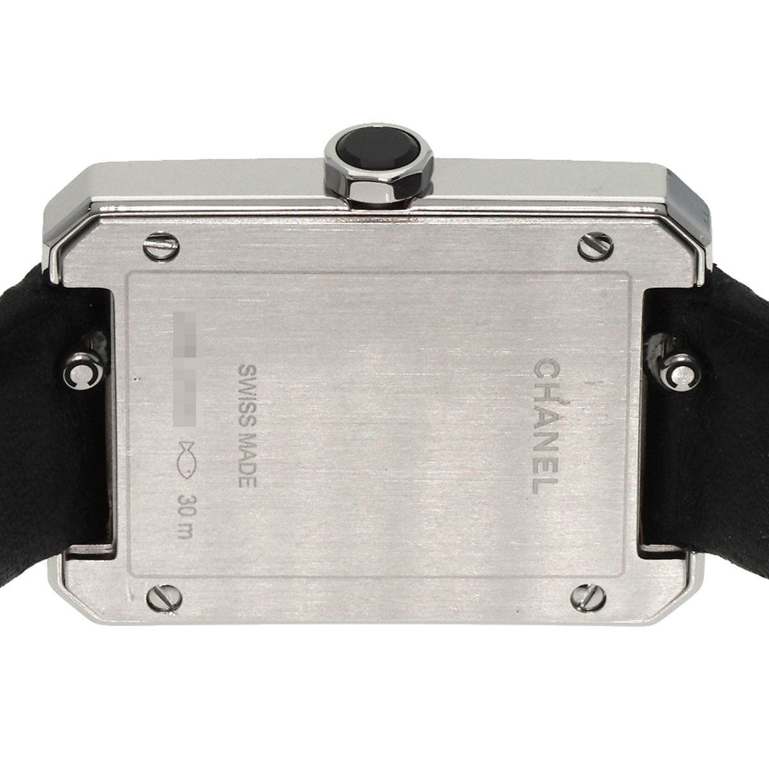 CHANEL Watches Quartz H6401 Stainless Steel, Leather Silver boyfriend small model Silver dial Women Used Authentic
