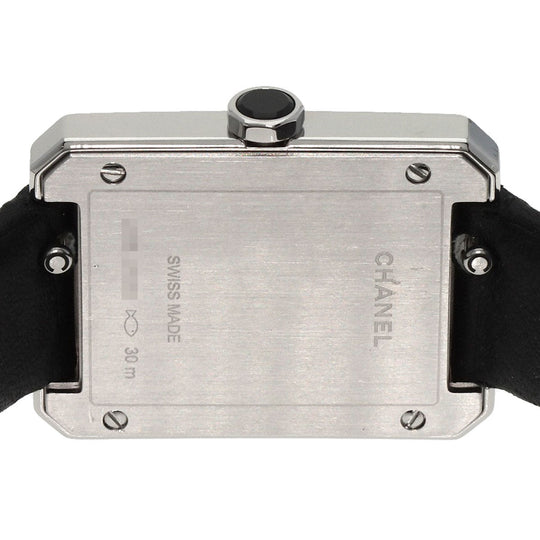 CHANEL Watches Quartz H6401 Stainless Steel, Leather Silver boyfriend small model Silver dial Women Used Authentic