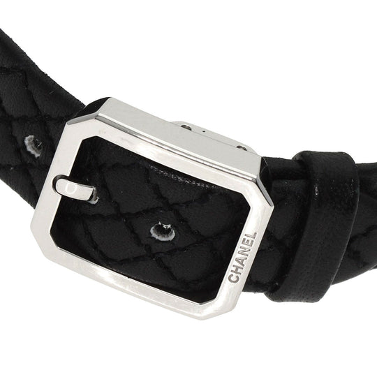 CHANEL Watches Quartz H6401 Stainless Steel, Leather Silver boyfriend small model Silver dial Women Used Authentic
