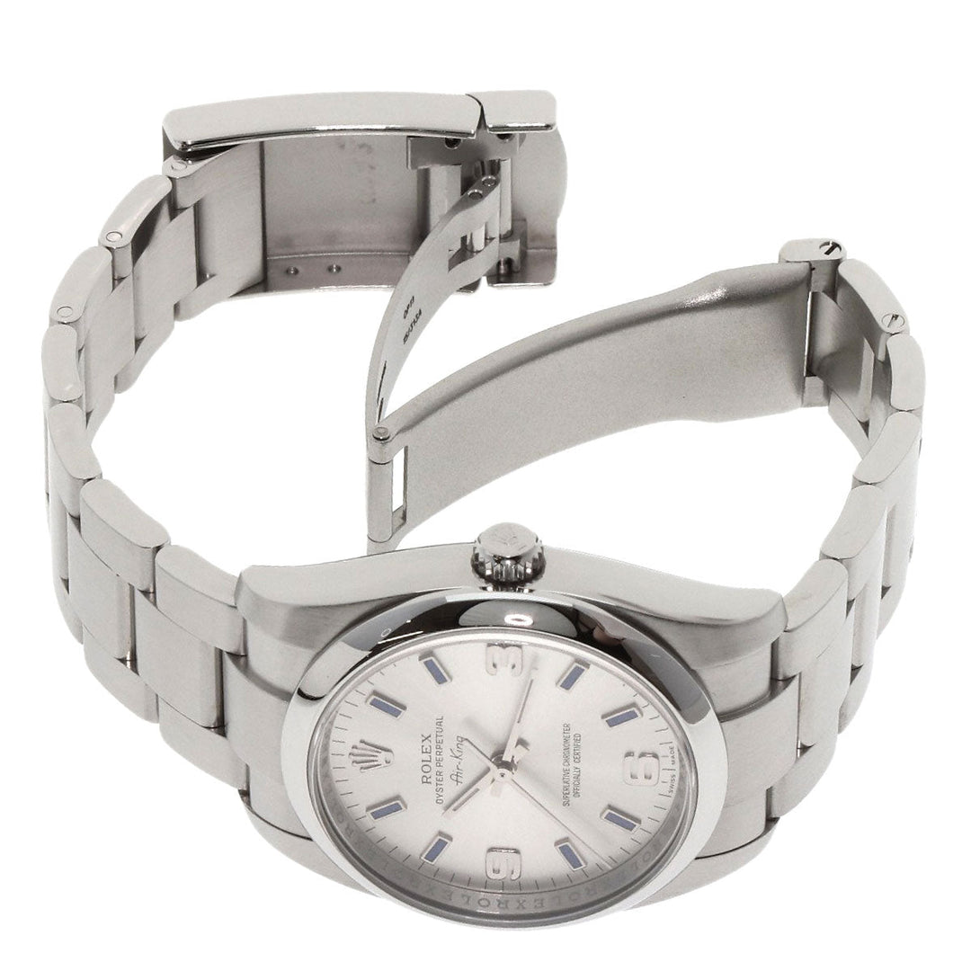 ROLEX Watches Mechanical Automatic 114200 Stainless Steel Silver Air King Silver 369 Blue Bar Silver dial