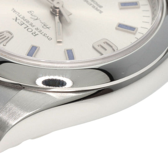 ROLEX Watches Mechanical Automatic 114200 Stainless Steel Silver Air King Silver 369 Blue Bar Silver dial