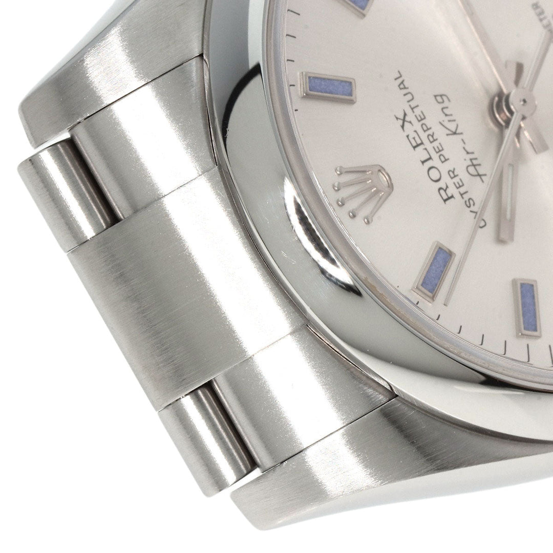 ROLEX Watches Mechanical Automatic 114200 Stainless Steel Silver Air King Silver 369 Blue Bar Silver dial