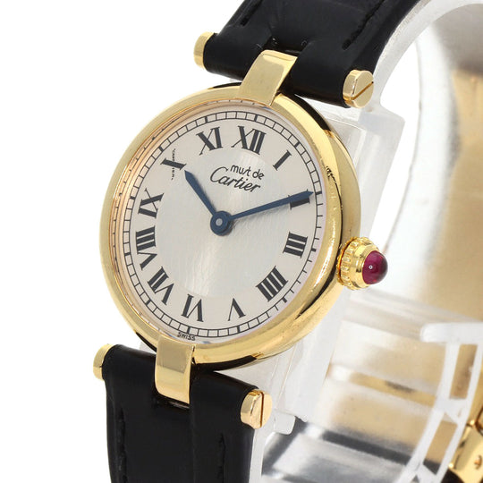 CARTIER Watches Quartz SV gold Mast Vendome VLC LM 150th Anniversary Limited to 1847 pieces Manufacturer Complete Silver dial