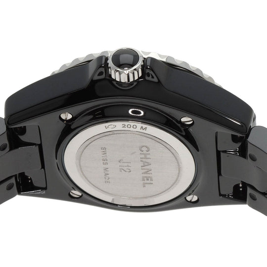 CHANEL Watches Quartz H5695 Ceramic, Ceramic Silver J12 1.3" Ceramic black dial Women Used Authentic