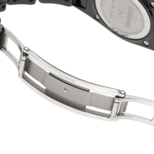CHANEL Watches Quartz H5695 Ceramic, Ceramic Silver J12 1.3" Ceramic black dial Women Used Authentic