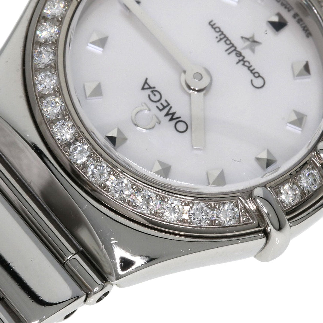 OMEGA Watches Quartz 1465.71 Stainless Steel, Stainless Steel, Diamond Silver Constellation Bezel Diamond White shell dial Women Used Authentic
