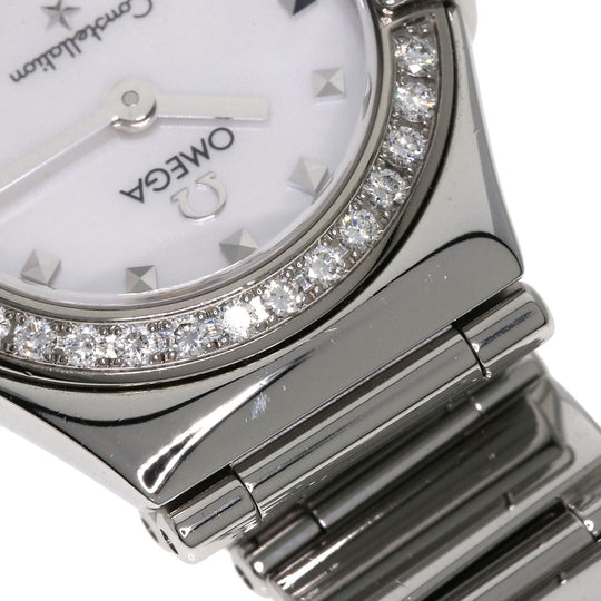 OMEGA Watches Quartz 1465.71 Stainless Steel, Stainless Steel, Diamond Silver Constellation Bezel Diamond White shell dial Women Used Authentic