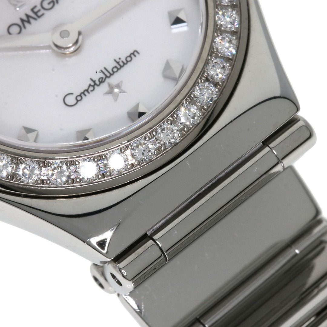 OMEGA Watches Quartz 1465.71 Stainless Steel, Stainless Steel, Diamond Silver Constellation Bezel Diamond White shell dial Women Used Authentic