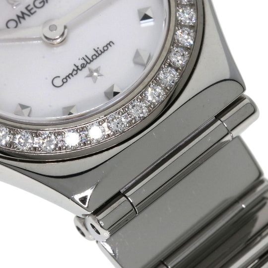 OMEGA Watches Quartz 1465.71 Stainless Steel, Stainless Steel, Diamond Silver Constellation Bezel Diamond White shell dial Women Used Authentic