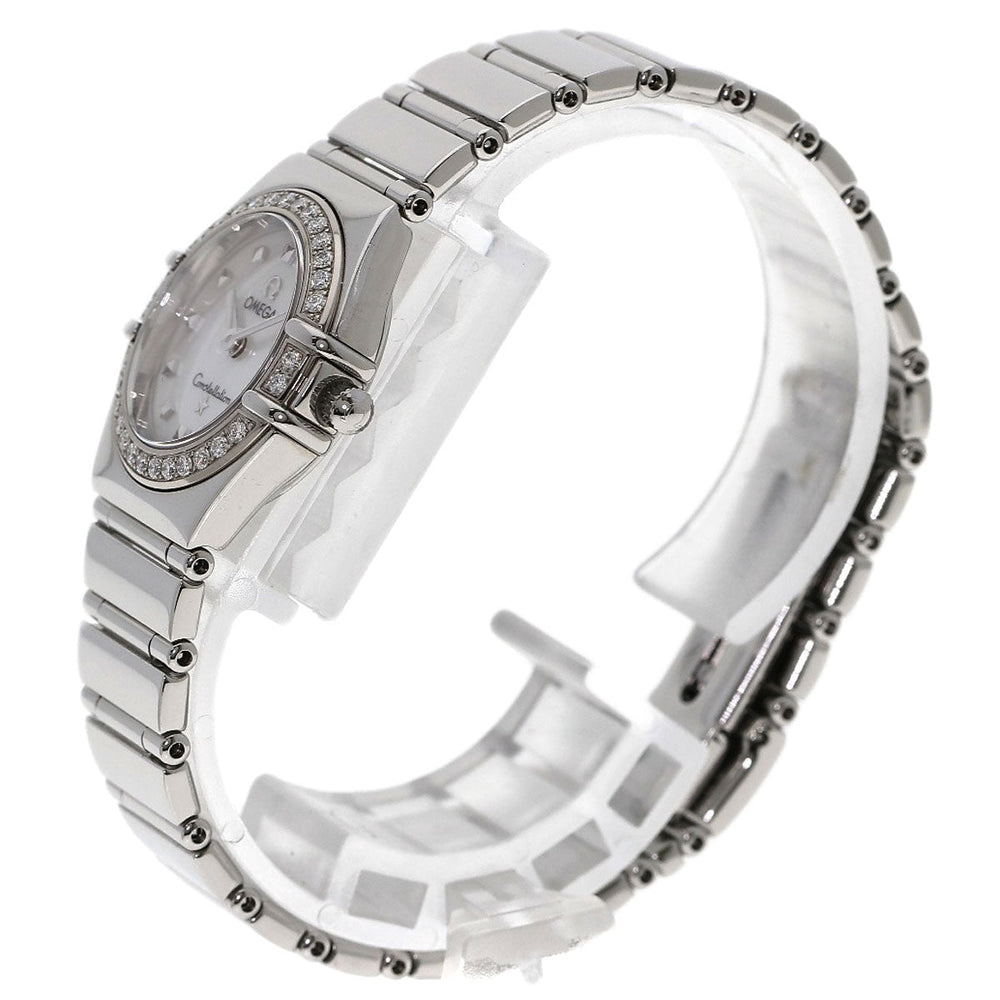 OMEGA Watches Quartz 1465.71 Stainless Steel, Stainless Steel, Diamond Silver Constellation Bezel Diamond White shell dial Women Used Authentic
