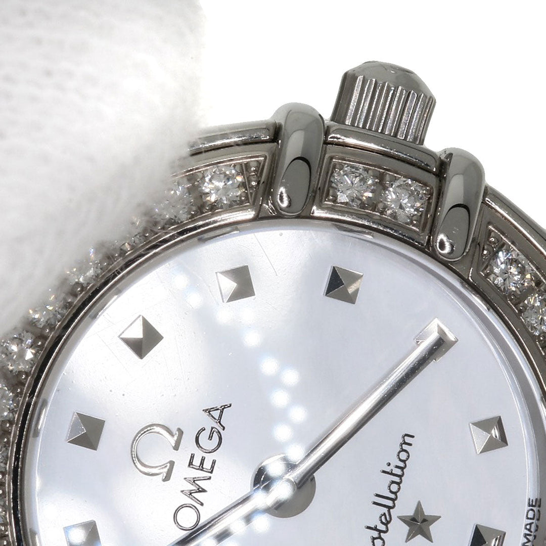 OMEGA Watches Quartz 1465.71 Stainless Steel, Stainless Steel, Diamond Silver Constellation Bezel Diamond White shell dial Women Used Authentic