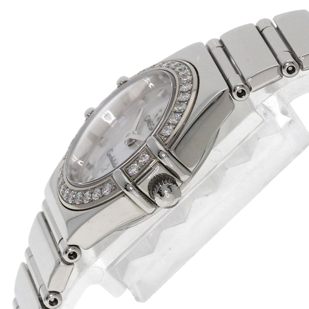 OMEGA Watches Quartz 1465.71 Stainless Steel, Stainless Steel, Diamond Silver Constellation Bezel Diamond White shell dial Women Used Authentic