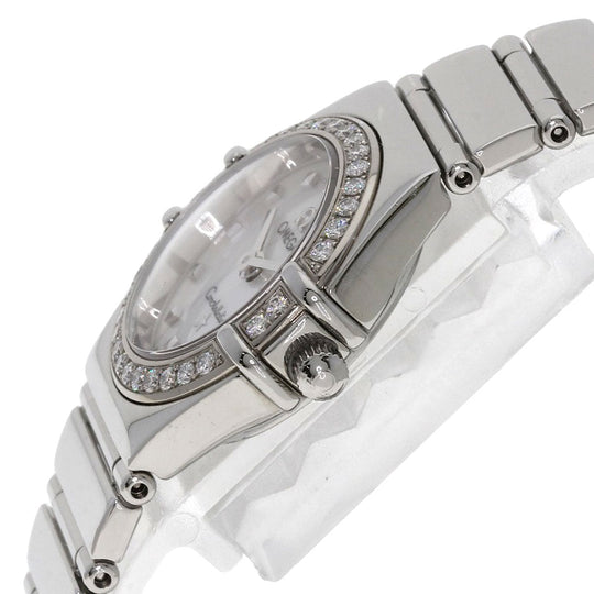 OMEGA Watches Quartz 1465.71 Stainless Steel, Stainless Steel, Diamond Silver Constellation Bezel Diamond White shell dial Women Used Authentic