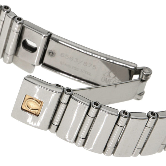 OMEGA Watches Quartz 1465.71 Stainless Steel, Stainless Steel, Diamond Silver Constellation Bezel Diamond White shell dial Women Used Authentic