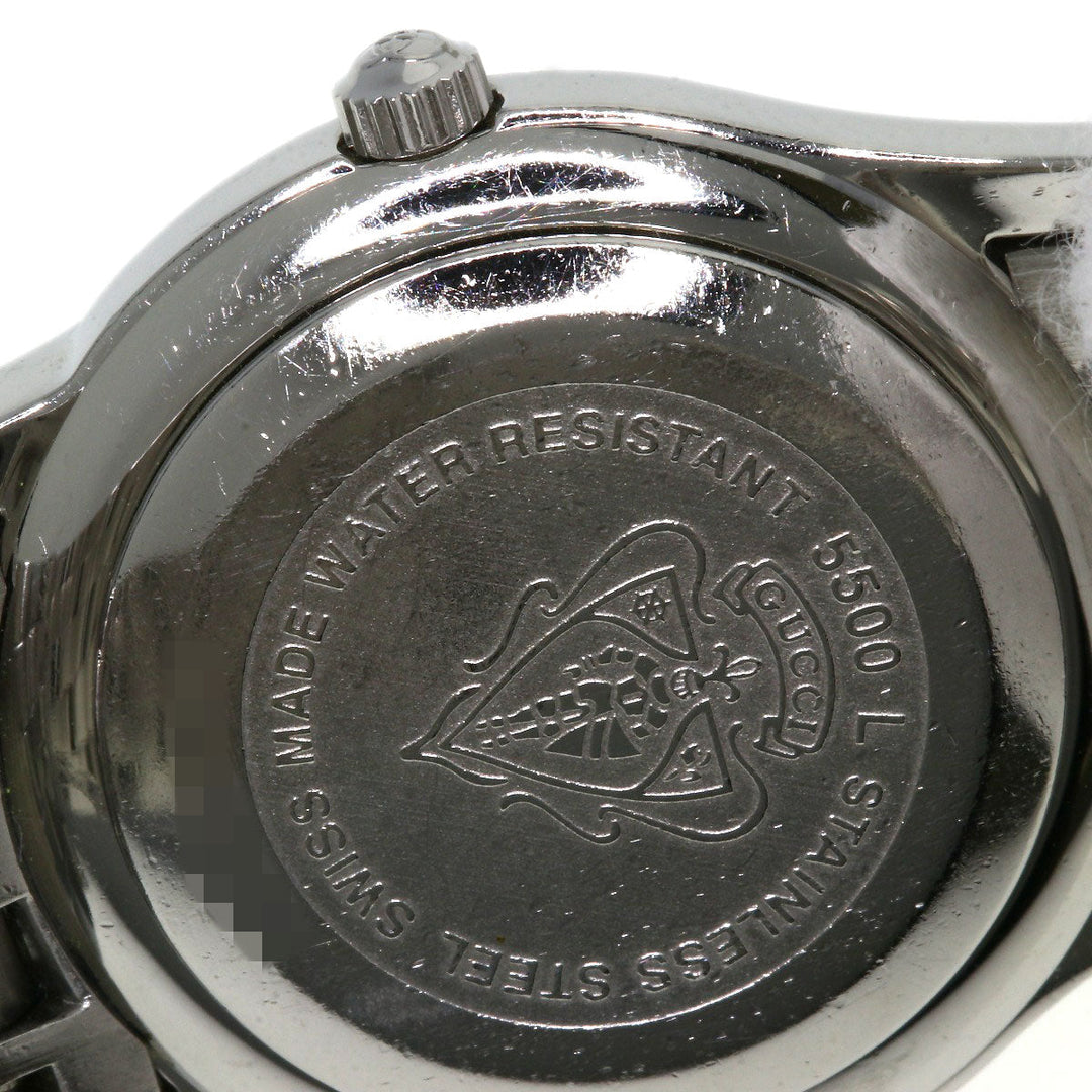 GUCCI Watches Quartz 5500L Stainless Steel , Stainless Steel Silver Round face Silver dial Women Used Authentic