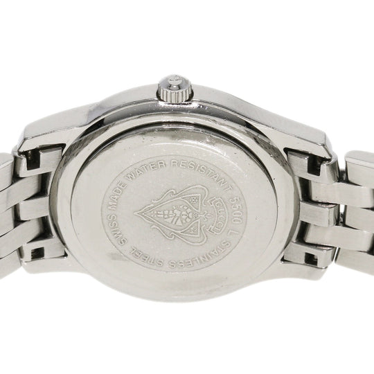 GUCCI Watches Quartz 5500L Stainless Steel , Stainless Steel Silver Round face Silver dial Women Used Authentic