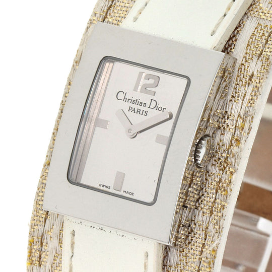 Christian Dior Watches Quartz D78-109 Stainless Steel, Leather Silver Maris Silver dial Women Used Authentic