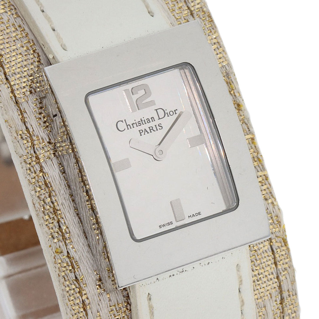 Christian Dior Watches Quartz D78-109 Stainless Steel, Leather Silver Maris Silver dial Women Used Authentic