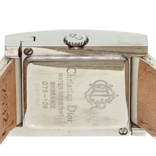 Christian Dior Watches Quartz D78-109 Stainless Steel, Leather Silver Maris Silver dial Women Used Authentic