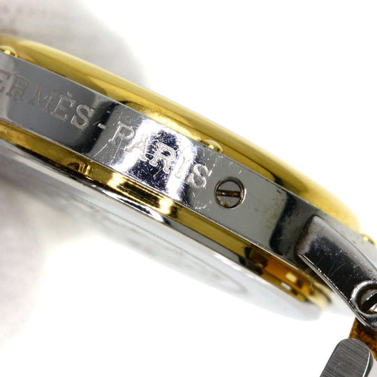 HERMES Watches Quartz Stainless Steel , SSxGP gold Clipper Ivory dial Women Used Authentic