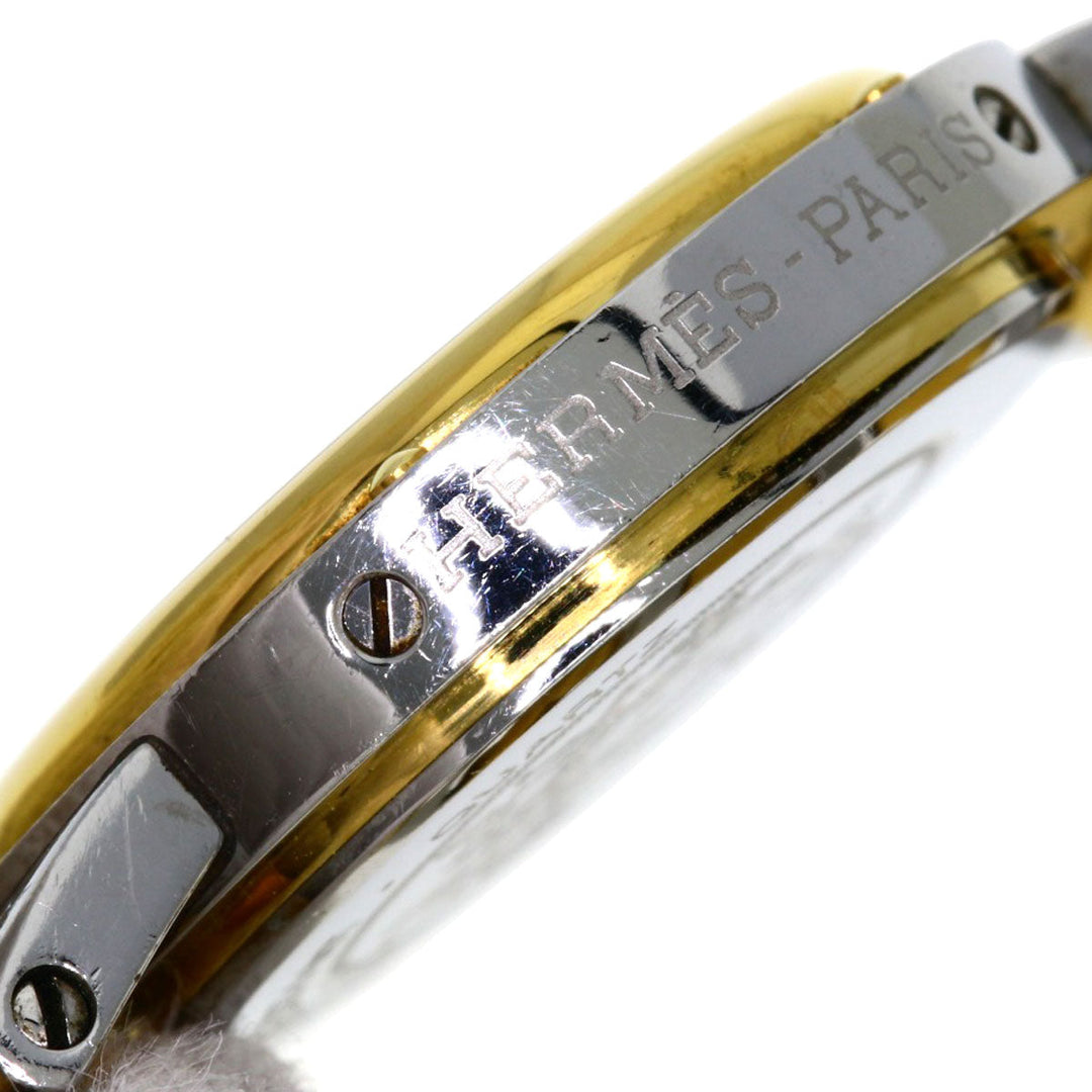 HERMES Watches Quartz Stainless Steel , SSxGP gold Clipper Ivory dial Women Used Authentic