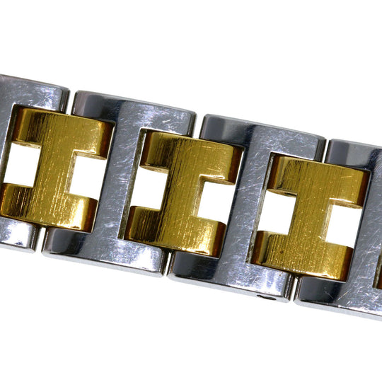 HERMES Watches Quartz Stainless Steel , SSxGP gold Clipper Ivory dial Women Used Authentic