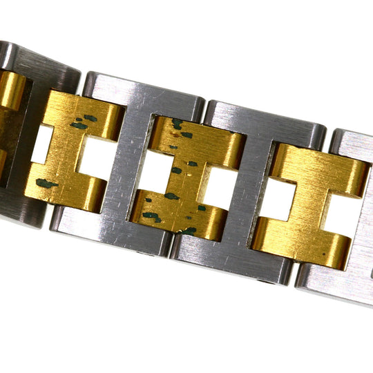 HERMES Watches Quartz Stainless Steel , SSxGP gold Clipper Ivory dial Women Used Authentic