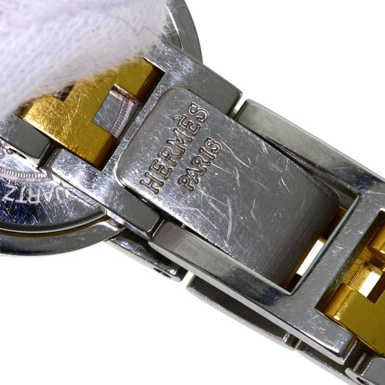 HERMES Watches Quartz Stainless Steel , SSxGP gold Clipper Ivory dial Women Used Authentic