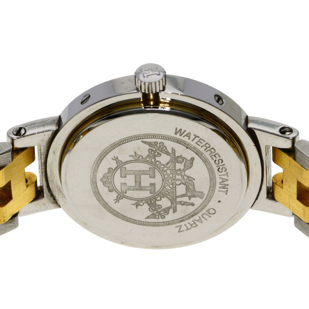 HERMES Watches Quartz Stainless Steel , SSxGP gold Clipper Ivory dial Women Used Authentic