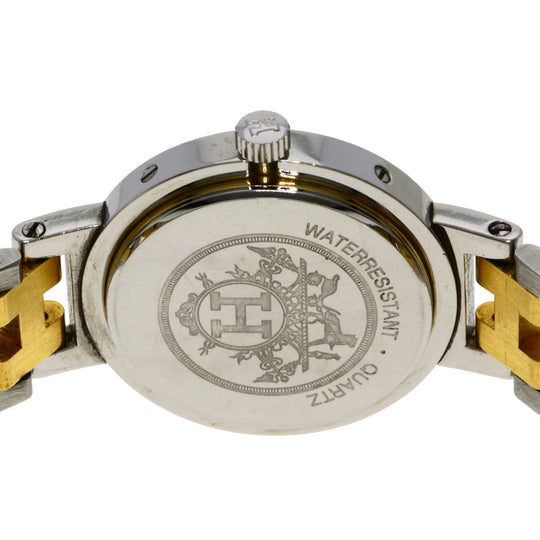 HERMES Watches Quartz Stainless Steel , SSxGP gold Clipper Ivory dial Women Used Authentic