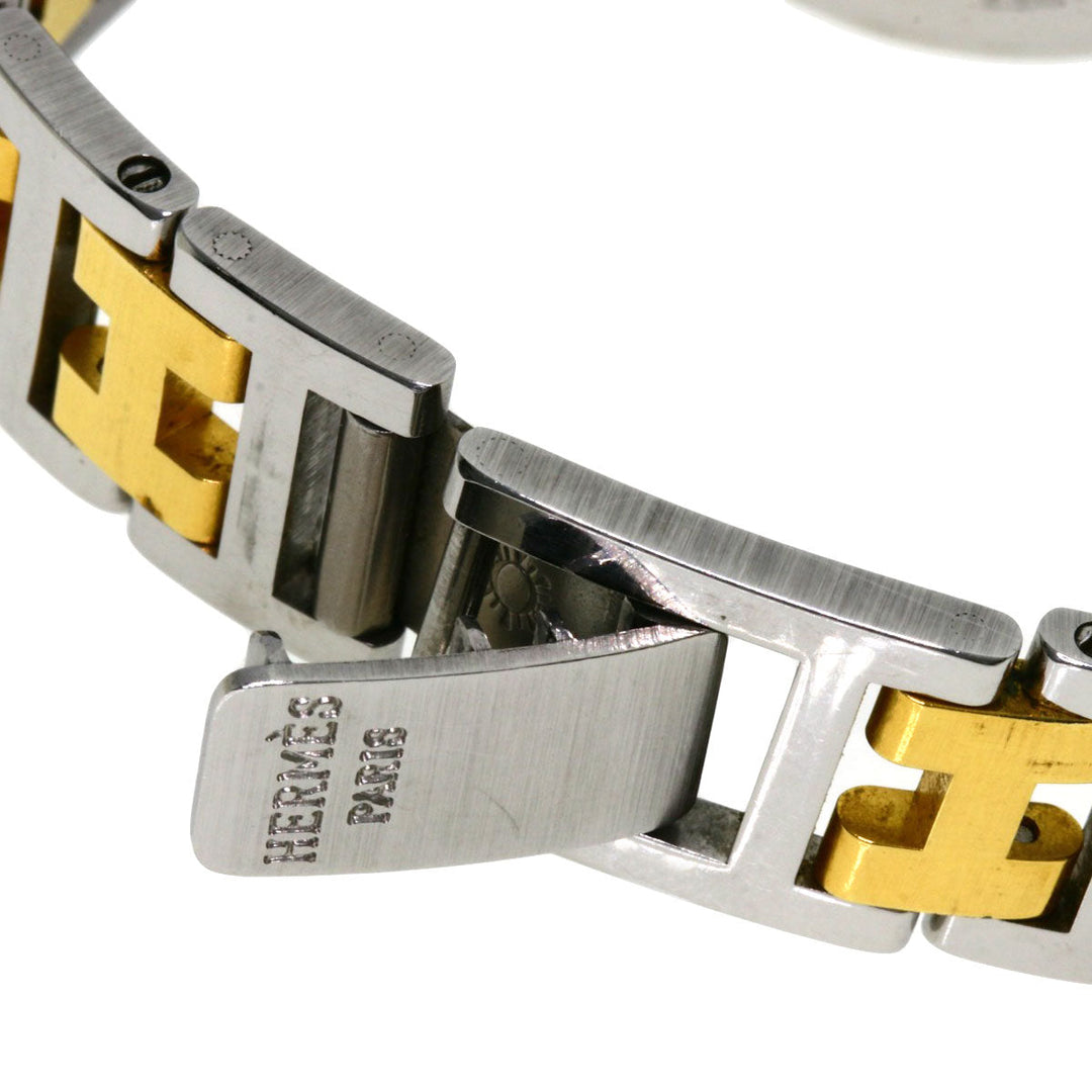 HERMES Watches Quartz Stainless Steel , SSxGP gold Clipper Ivory dial Women Used Authentic