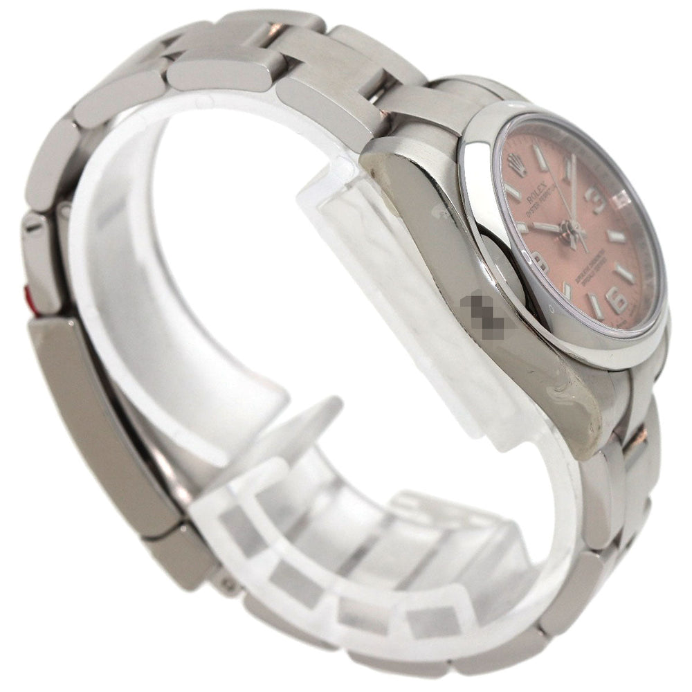 ROLEX Watches Mechanical Automatic 176200 Stainless Steel , Stainless Steel Silver Oyster perpetual pink dial Women Used Authentic